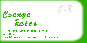 csenge raics business card